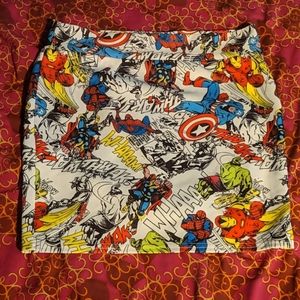 Marvel Heroes skirt L comics punk Hot Topic